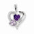 Sterling Silver Amethyst, Pink Quartz & Diamond pendant, Dazzling Pendants for Necklace