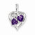 Sterling Silver Amethyst Diamond Pendant, Beautiful Pendants for Necklace