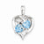 Sterling Silver Blue Topaz Diamond pendant, Delightful Pendants for Necklace