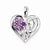 Sterling Silver Amethyst Diamond Pendant, Lovely Pendants for Necklace