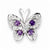 Sterling Silver Amethyst & Diamond Pendant, Classy Pendants for Necklace