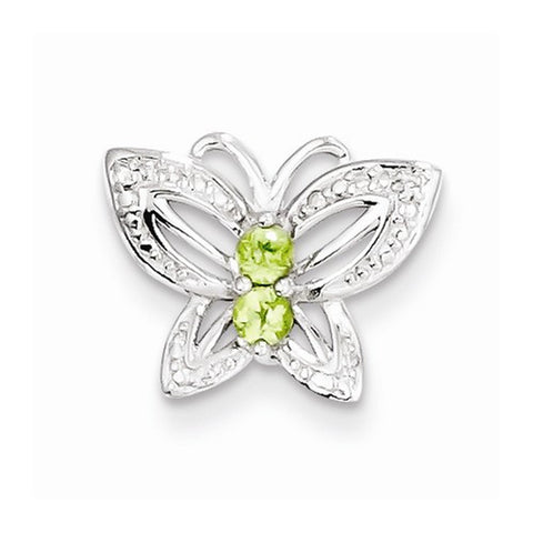 Sterling Silver Peridot & Diamond pendant, Exquisite Pendants for Necklace