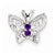 Sterling Silver Amethyst & Diamond Pendant, Classy Pendants for Necklace