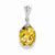 Sterling Silver with Citrine and White Topaz Oval pendant, Delightful Pendants for Necklace