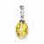Sterling Silver with Citrine and White Topaz Oval pendant, Pendants for Necklace