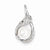 Sterling Silver Rhodium Plated Diamond and FWC Pearl pendant, Charm