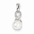 Sterling Silver Rhodium Plated Diamond and FWC Pearl pendant, Adorable Pendants for Necklace