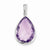 Sterling Silver Rhodium Plated Diamond Pink Amethyst pendant, Alluring Pendants for Necklace