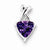 Sterling Silver Rhodium Plated Amethyst and White Topaz Pendant, Pendants for Necklace
