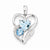 Sterling Silver Rhodium Plated Diamond & Sky Blue Topaz pendant, Gorgeous Pendants for Necklace