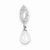 Sterling Silver Rhodium Plated Diamond & FWC Pearl Pendant, Pendants for Necklace