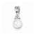 Sterling Silver Rhodium Plated Diamond and FWC Pearl pendant, Beautiful Pendants for Necklace