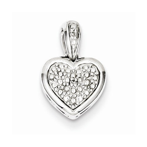 Sterling Silver Diamond Heart Pendant, Gorgeous Pendants for Necklace