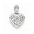Sterling Silver Diamond Heart Pendant, Gorgeous Pendants for Necklace