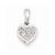 Sterling Silver Diamond Heart Pendant, Lovely Pendants for Necklace
