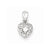 Sterling Silver 0.1ct Diamond Heart Pendant, Pendants for Necklace