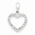 Sterling Silver Rhodium Plated Diamond Heart Pendant, Classy Pendants for Necklace
