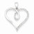Sterling Silver Diamond Heart Pendant, Alluring Pendants for Necklace