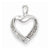 Sterling Silver Rhodium Plated Diamond Heart Pendant, Pretty Pendants for Necklace