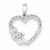 Sterling Silver Rhodium Plated Diamond Heart Pendant, Appealing Pendants for Necklace