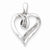 Sterling Silver Diamond Heart Pendant, Exquisite Pendants for Necklace