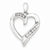 Sterling Silver Diamond Heart Pendant, Pretty Pendants for Necklace