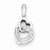Sterling Silver Diamond Heart Pendant, Lovely Pendants for Necklace