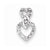 Sterling Silver Rhodium Plated Diamond Double Heart pendant, Stylish Pendants for Necklace