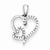 Sterling Silver 0.12ct Diamond Double Heart Pendant, Pendants for Necklace