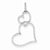 Sterling Silver Diamond Double Heart pendant, Appealing Pendants for Necklace