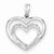 Sterling Silver Rhodium Plated Diamond Double Heart pendant, Gorgeous Pendants for Necklace