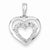 Sterling Silver Rhodium Plated Diamond Double Heart pendant, Lovely Pendants for Necklace