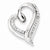 Sterling Silver Diamond Heart Pendant, Appealing Pendants for Necklace