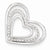 Sterling Silver Rhodium Plated Diamond Triple Heart pendant, Delightful Pendants for Necklace