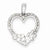 Sterling Silver Rhodium Plated Diamond Heart pendant, Beautiful Pendants for Necklace