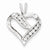 Sterling Silver Diamond Heart Pendant, Stylish Pendants for Necklace