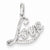 Sterling Silver Rhodium Plated Diamond Love Pendant, Pendants for Necklace