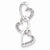 Sterling Silver Diamond Triple Heart Pendant, Pendants for Necklace