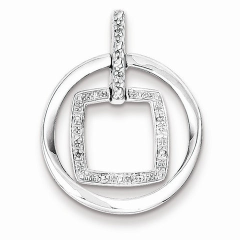 Sterling Silver Rhodium Plated Diamond pendant, Gorgeous Pendants for Necklace