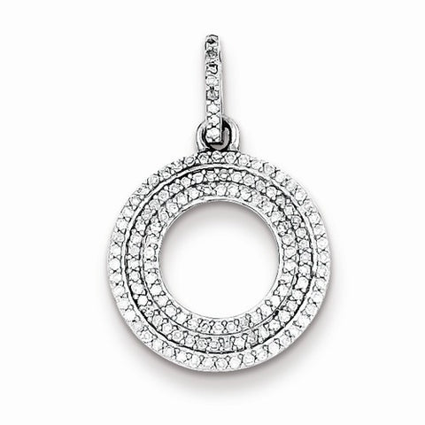 Sterling Silver Diamond Circle pendant, Adorable Pendants for Necklace