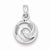Sterling Silver Rhodium Plated Diamond Swirl Pendant, Pendants for Necklace