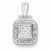 Sterling Silver Diamond Square pendant, Gorgeous Pendants for Necklace