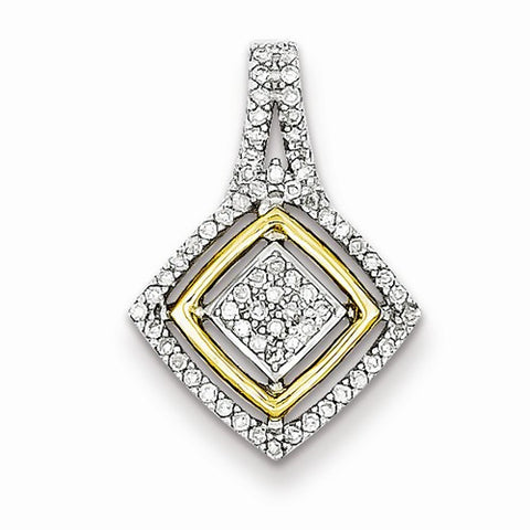 Sterling Silver & 14k Gold Two Tone pendant, Lovely Pendants for Necklace