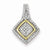 Sterling Silver & 14k Gold Two Tone pendant, Lovely Pendants for Necklace