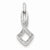 Sterling Silver Rhodium Plated Diamond Slide Pendant, Pendants for Necklace