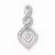Sterling Silver Rhodium Plated Diamond Pendant, Fine Pendants for Necklace