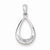 Sterling Silver Rhodium Plated Diamond Teardrop pendant, Lovely Pendants for Necklace
