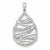 Sterling Silver Rhodium Plated Diamond Teardrop pendant, Stylish Pendants for Necklace