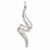 Sterling Silver Rhodium Plated Diamond Swirl pendant, Delightful Pendants for Necklace