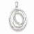 Sterling Silver Rhodium Plated Diamond Pendant, Stylish Pendants for Necklace